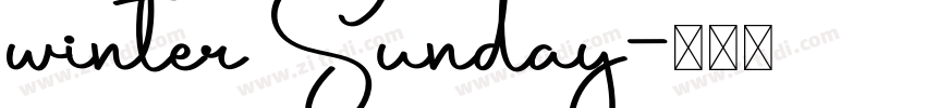 winter Sunday字体转换